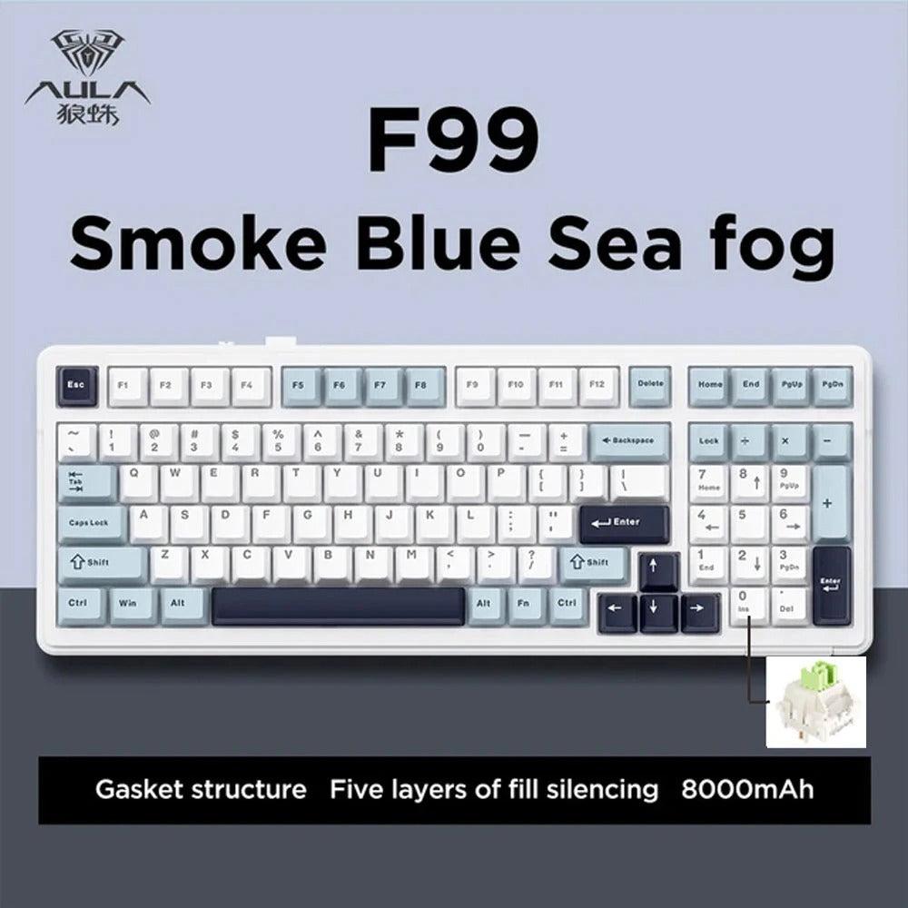 Aula F99 Mechanical Keyboard – Tri-Mode Wireless & Wired