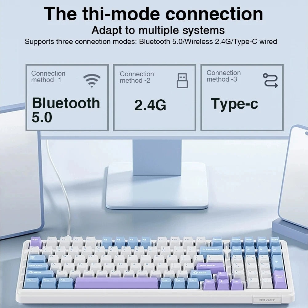 Aula F99 Mechanical Keyboard – Tri-Mode Wireless & Wired