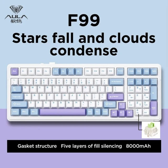 Aula F99 Mechanical Keyboard – Tri-Mode Wireless & Wired