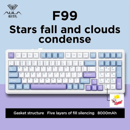 Aula F99 Mechanical Keyboard – Tri-Mode Wireless & Wired
